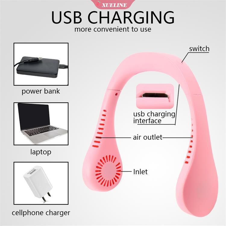 Kipas Angin Mini Portable Tanpa Baling-Baling Charge Usb Untuk Olahraga