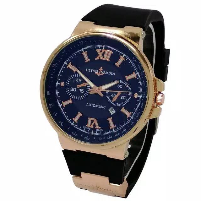 Fashionnable💥 Jam Tangan Pria Karet Silikon  Angka Romawi