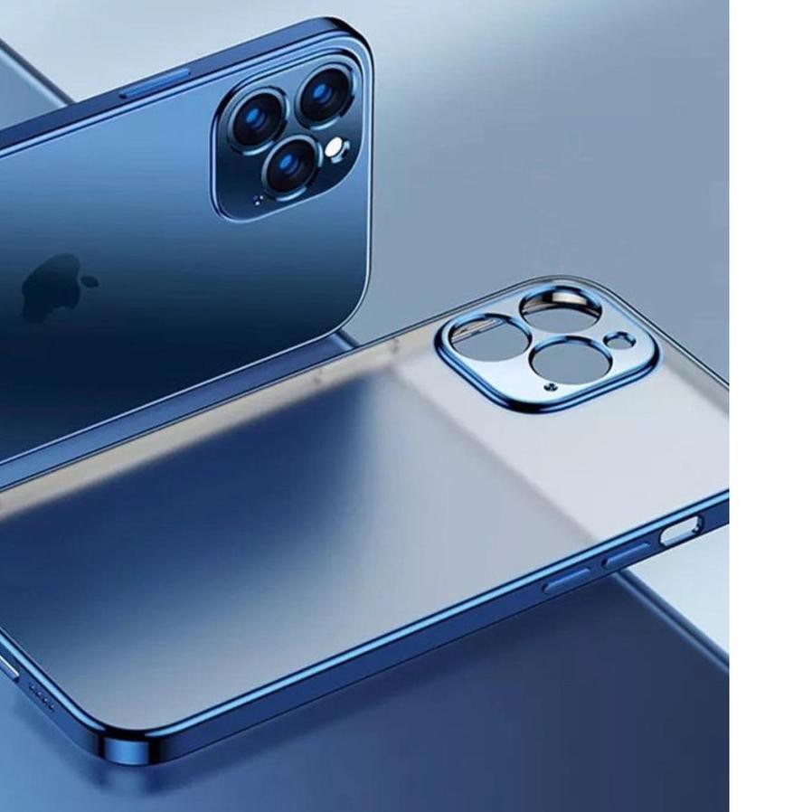 IPHONE 12 / PRO / MINI / PRO MAX SOFT CASE FROSTED PLATING EDGE