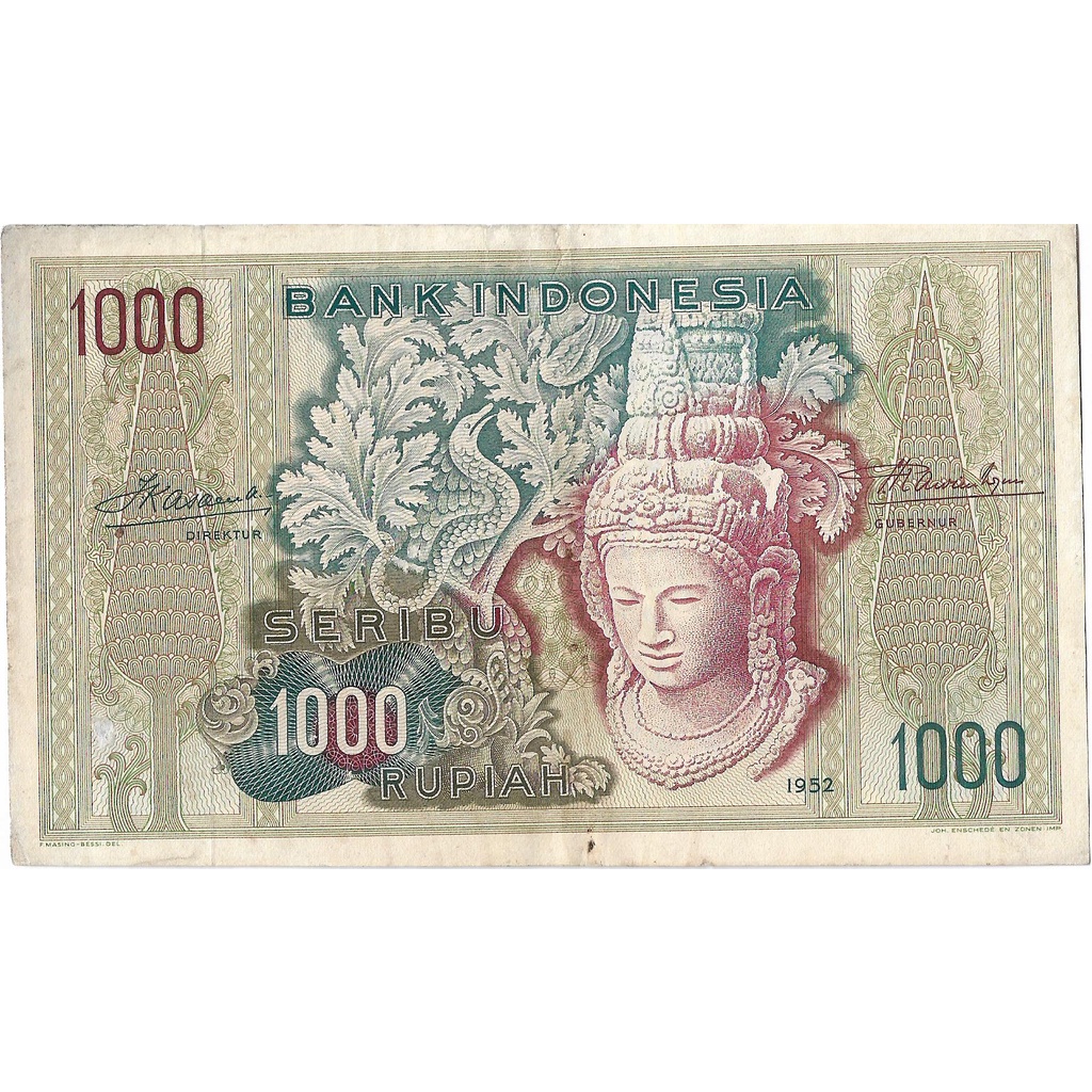 Koleksi Uang Kuno Indonesia 1.000 Rupiah Seri Budaya Tahun 1952