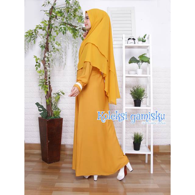 Koleksi Gamisku By Zahra Hijab Wolfis Grade A dan Ceruty 2 Layer Premium Polosan Wolfis Exclusive