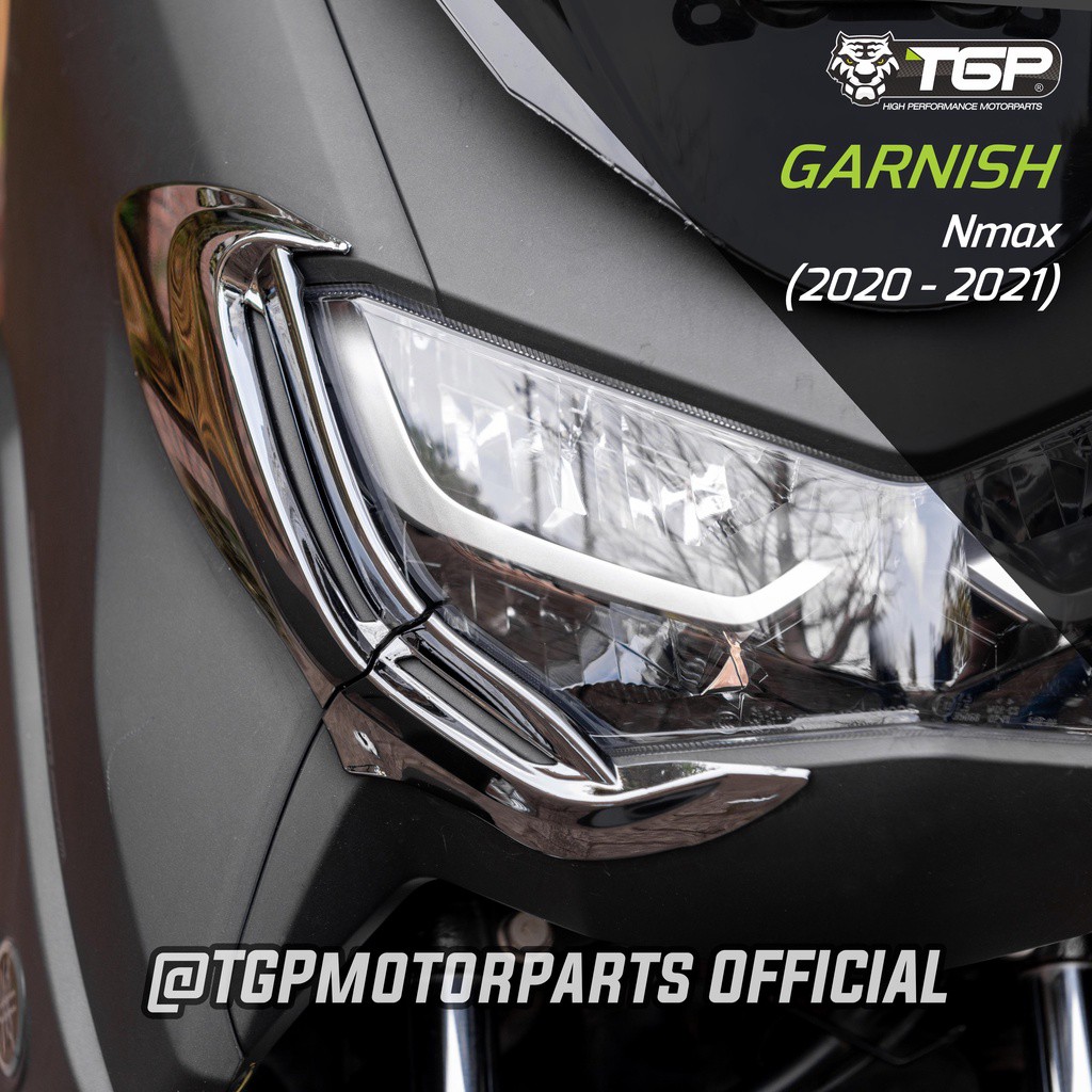 Must Have Garnish Lampu Depan All New Nmax 155 (2020 -2021) Aksesoris Variasi Motor Premium Black