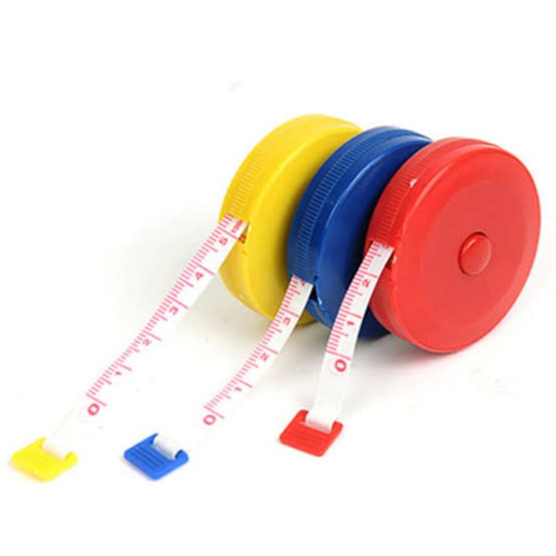 Meteran Gulung Kecil Bulat Measuring Tape meteran badan baju kain 1,5m