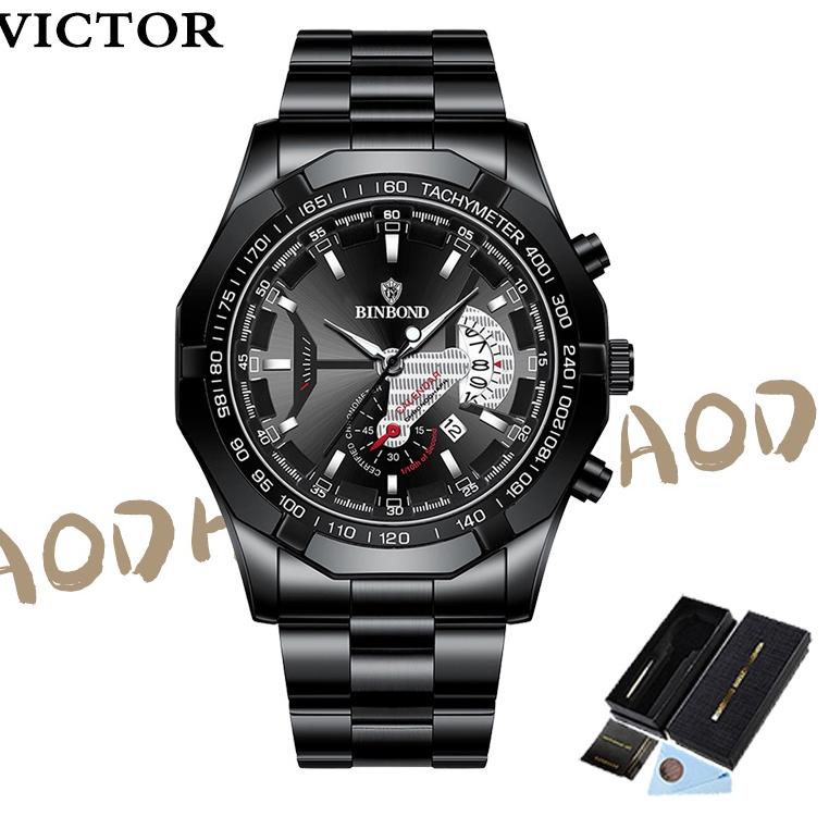 S001 Jam Tangan Pria Anti Air Original Luxury Stainless Steel（Free Gift BOX +Garansi 5 Tahun)  Jam T