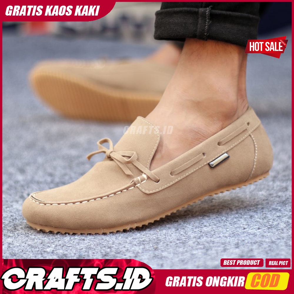 CELTIX - Sepatu Slip On Pria Sepatu Casual Pria Slop Sepatu Slip Antislip Kerja Kantor Cowo/Cowok Sepatu Kasual Semi Formal Kuliah Kondangan Gaya Santai Keren