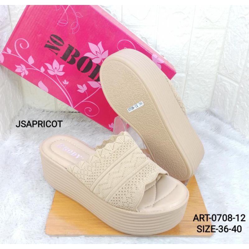 SANDAL WEDGES IMPORT WANITA NO BODY 0708-12