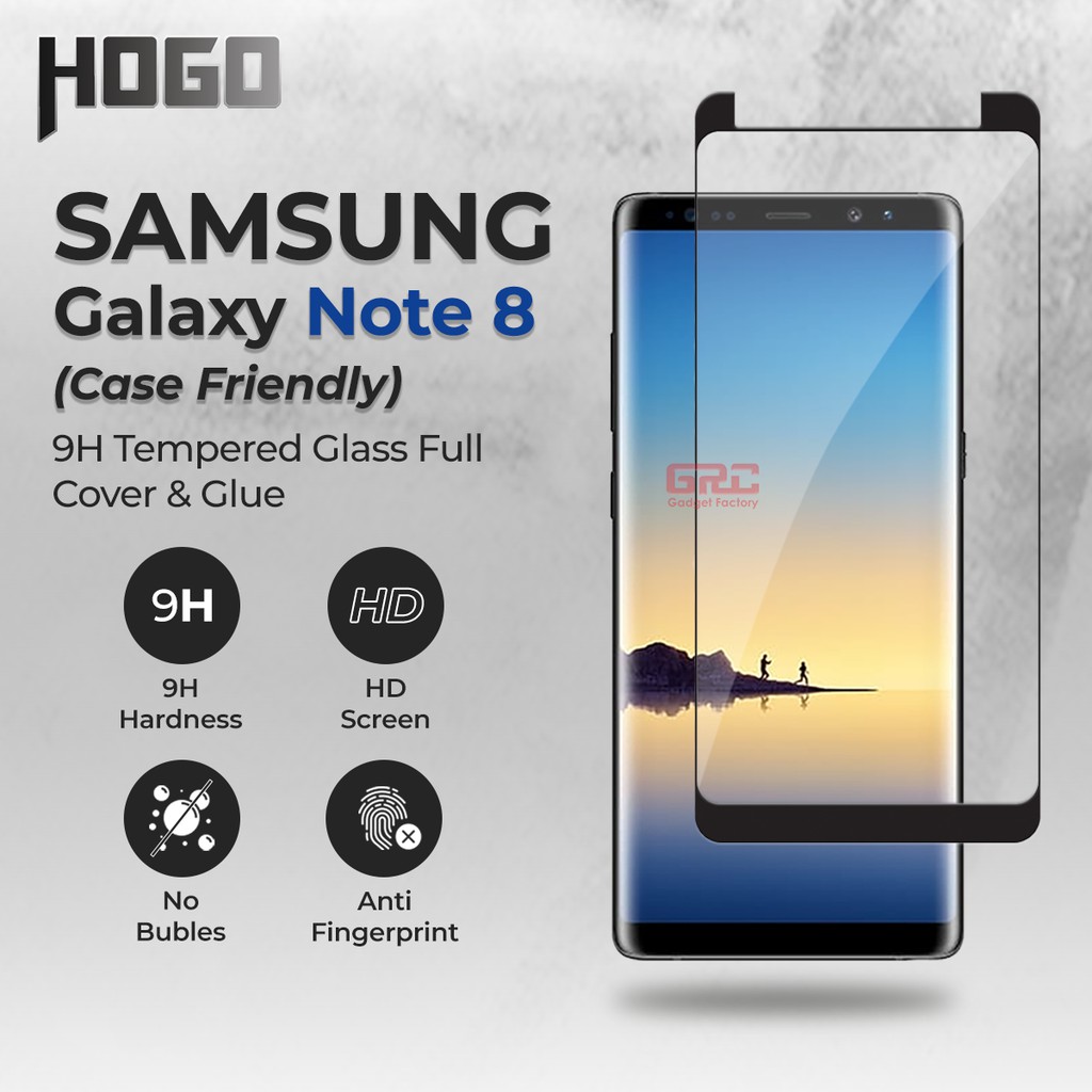 Tempered Glass HOGO 3D SAMSUNG Galaxy Note 8 Case Friendly