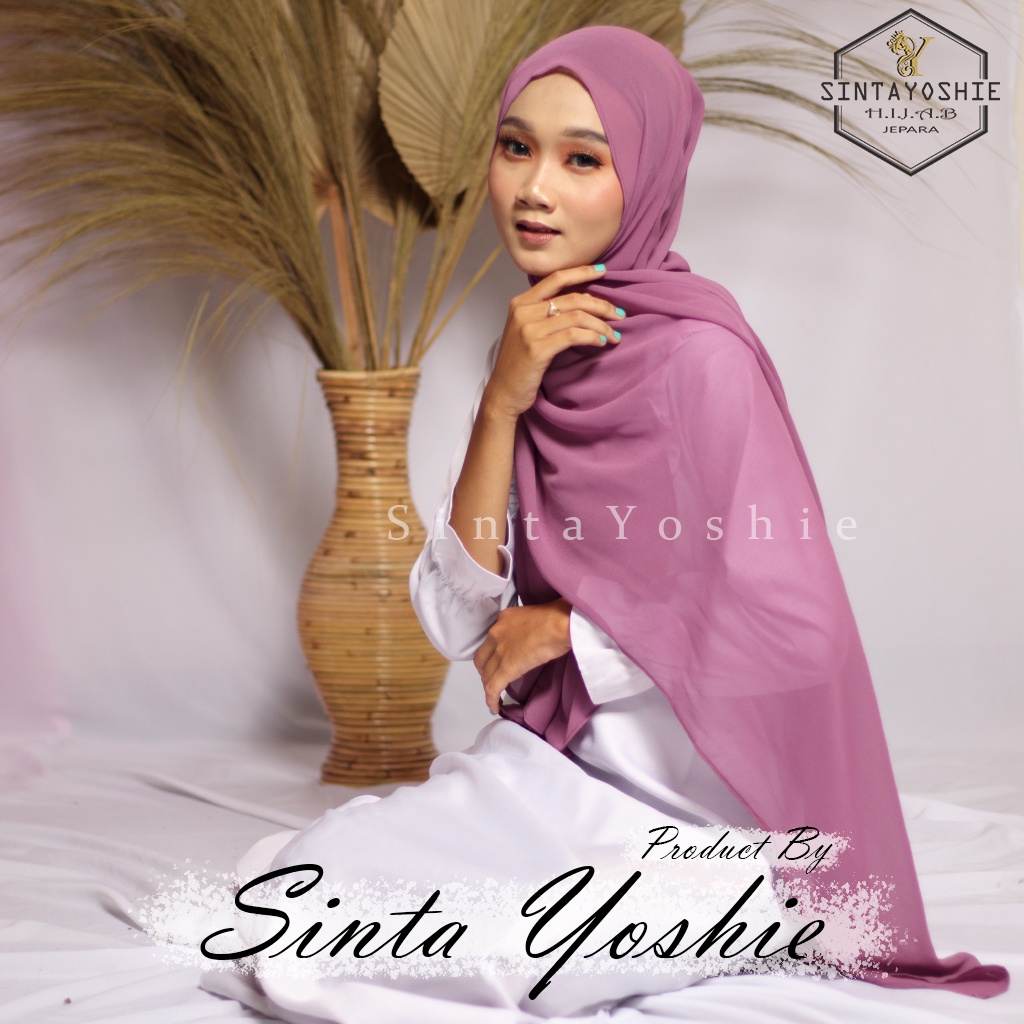 Sintayoshie-Jilbab Pashmina Ceruty Baby Doll Premium 180 x 75