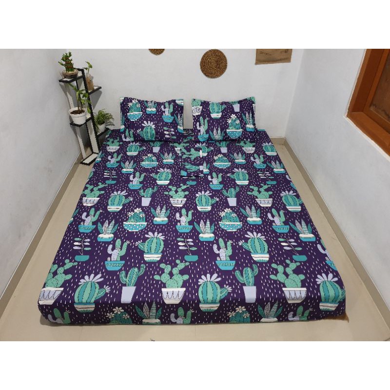 Sprei homemade motif kaktus navy