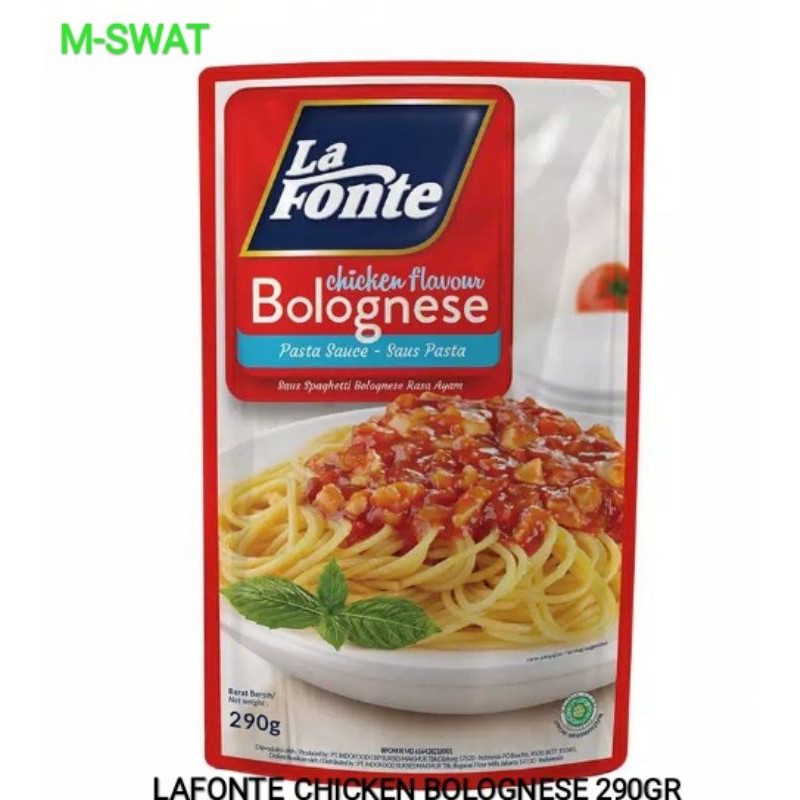 

LAFONTE SAUS PASTA CHICKEN BOLOGNESE 290GR