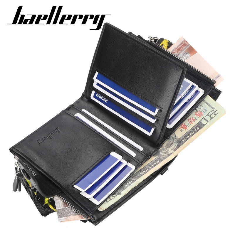 ORIGINAL BAELLERRY DOMPET UANG LIPAT DUAL SLETING KULIT LEMBUT PREMIUM D3215