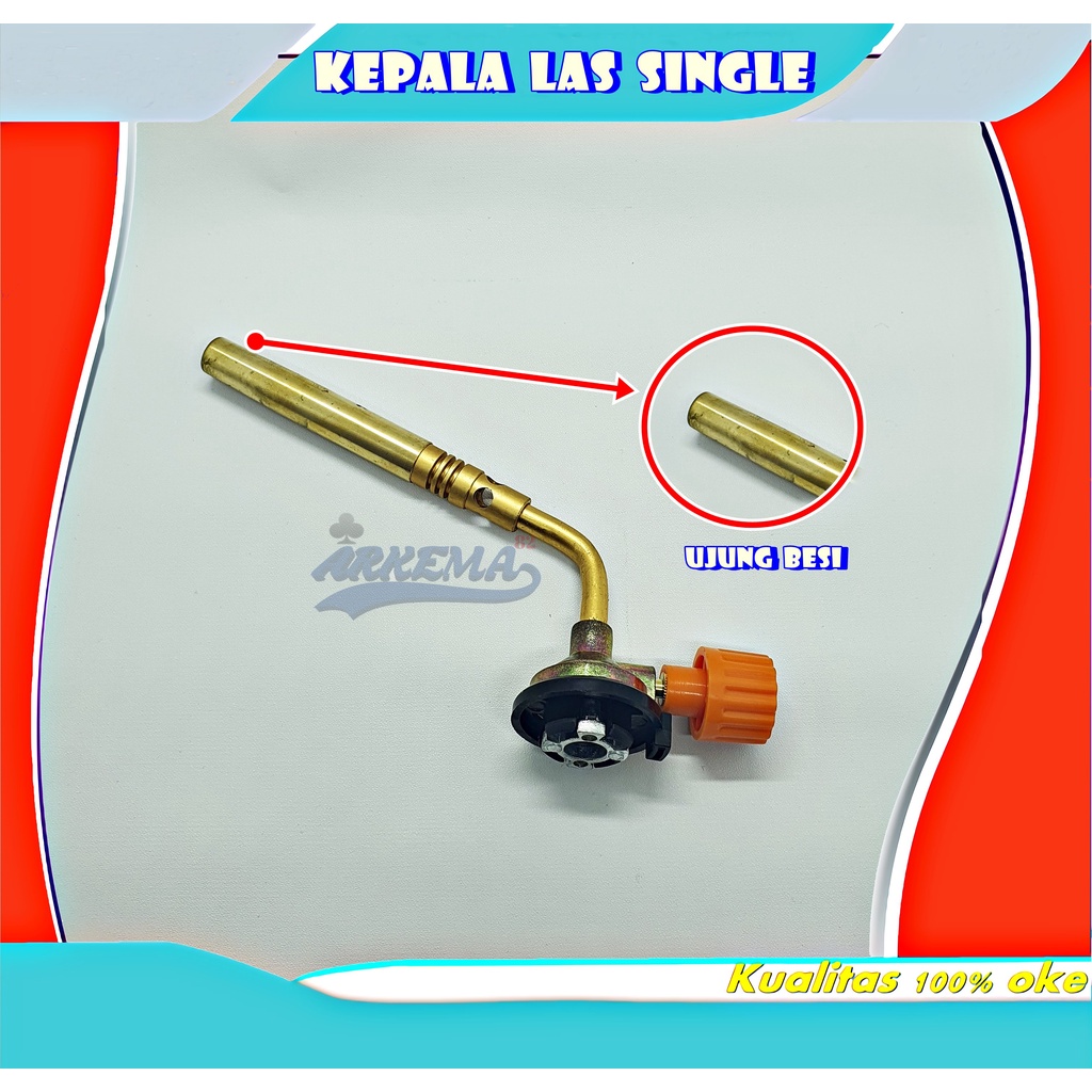 KEPALA LAS SINGLE | GAS LASS TORCH ALAT BAKAR MAKANAN / DAGING TABUNG KECIL | ALAT LAS SINGLE