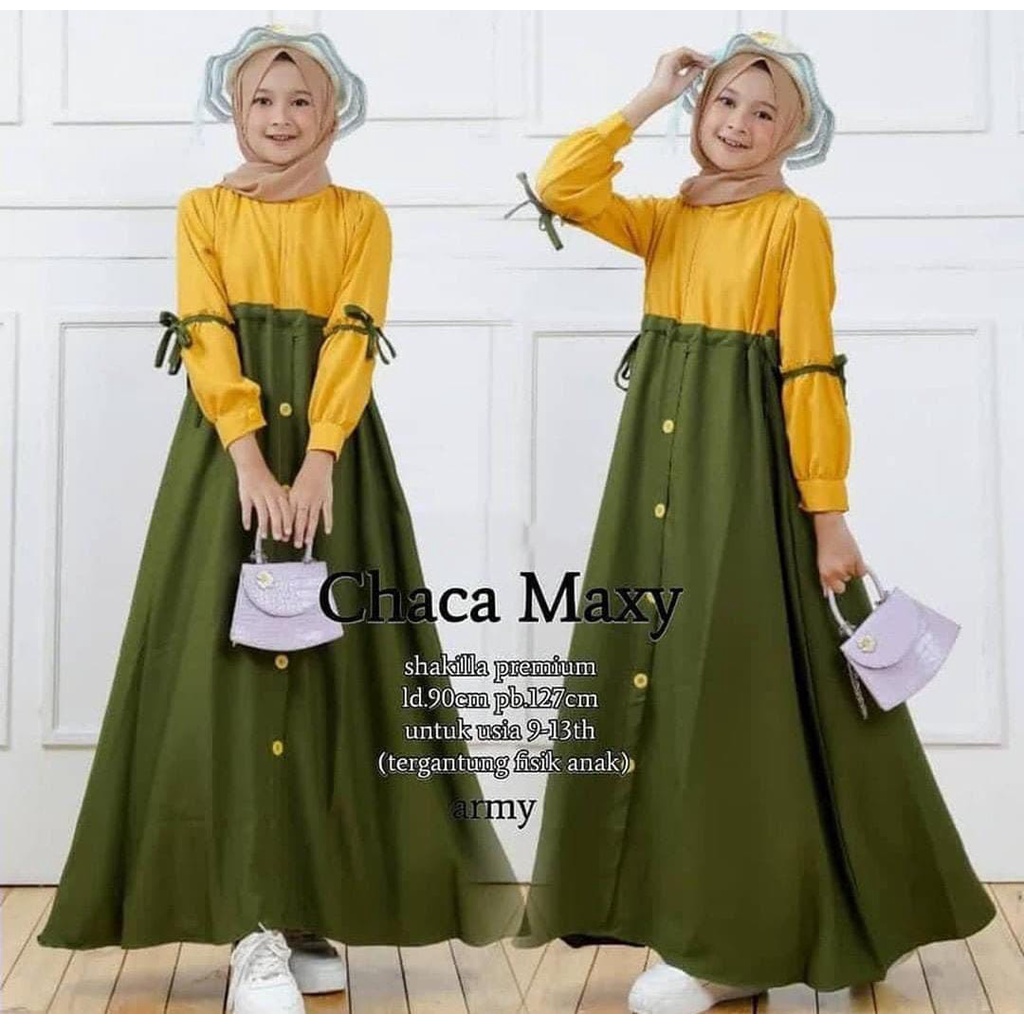 Chaca Maxy Kids Chaca Dress Gamis Anak Dress Anak Murah Pakaian Muslim Anak Chaca Gamis Anak Ayasha