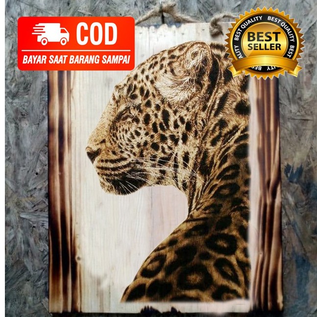 Hiasan Dinding Dekorasi Dinding Lukisan Kayu Macan Tiger Vintage Hiasan Dinding Ruang Tamu Cafe