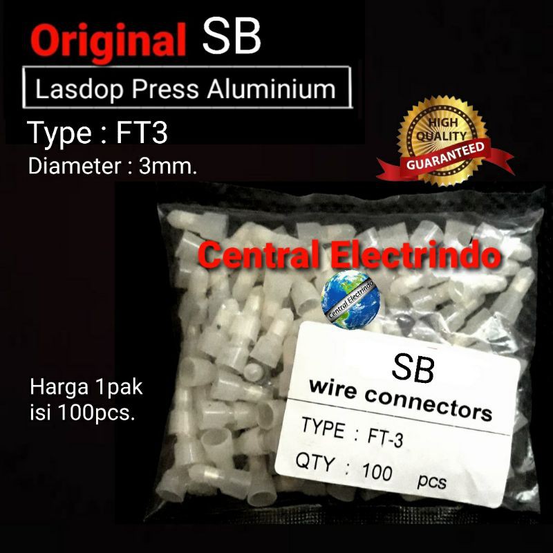 Lasdop Press SB FT3 Aluminium 100pcs per pack.