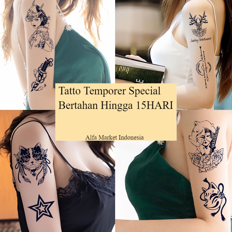 Tatto temprer tahan lama/tatto temporari/tatto temporary/tato semi permanen 14hari
