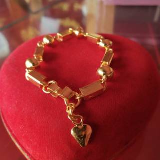  Gelang  balok love 50 gram  emas  London  24K kadar 99 9 