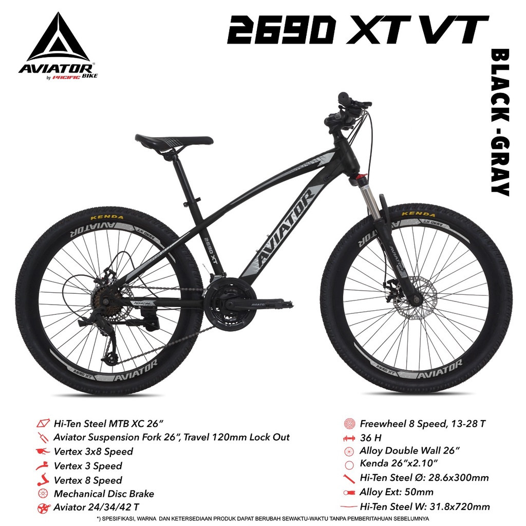 SEPEDA MTB 26 AVIATOR 2690 XT VT