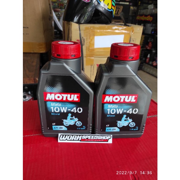 OLI MESIN MOTUL MOTO 10W-40 MINERAL KEMASAN 1LITER