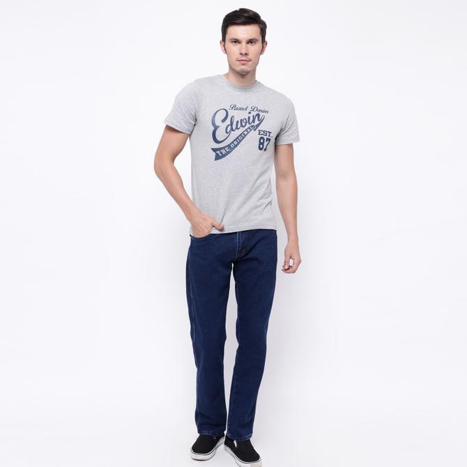 New Product Edwin Celana Jeans Reguler Fit Pria Panjang Medium Blue Vegas 04 - Biru, 28 Free Ongkir