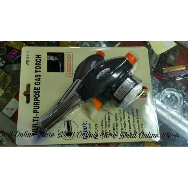 Multi Purpose Gas Torch WS 511C, Type 2424-8, Kepala Korek Gas Nyala Api Las Bara Super Jet