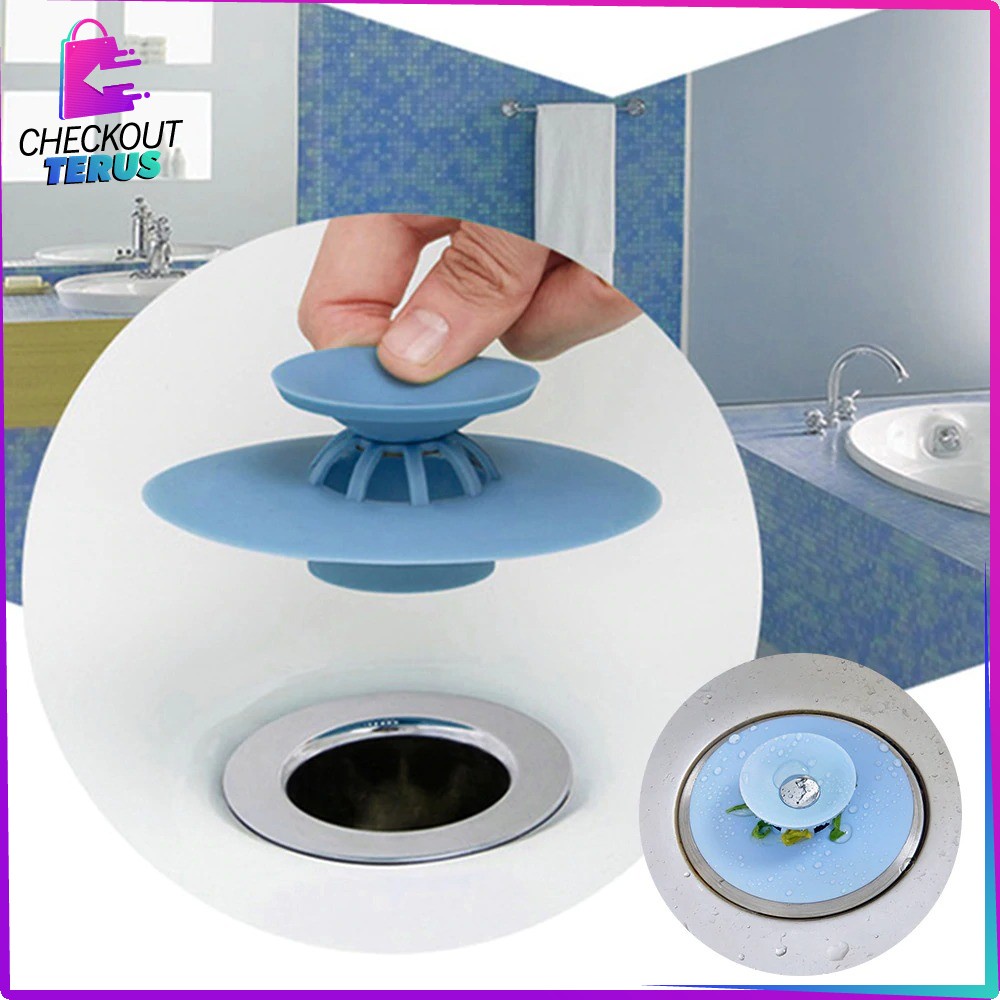 CT C141 Penutup Lubang Silikon Floor Drain Kamar Mandi Saringan Wastafel Cuci Piring dan Toilet Penutup Serbaguna