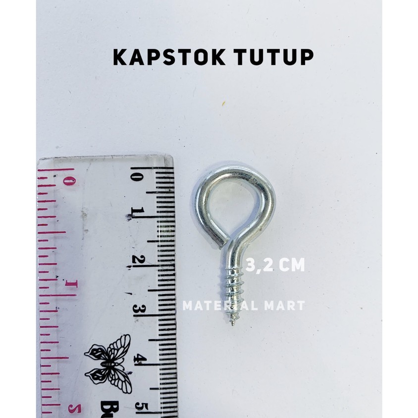 1 PC Kapstok Tutup | Baut Gantung Besi | Gantungan Burung | Hook Skrup | Material Mart