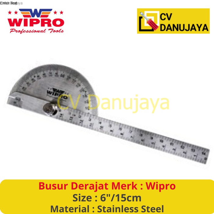 Penggaris Garisan Garis Busur Derajat Protactor 15 Cm WIPRO