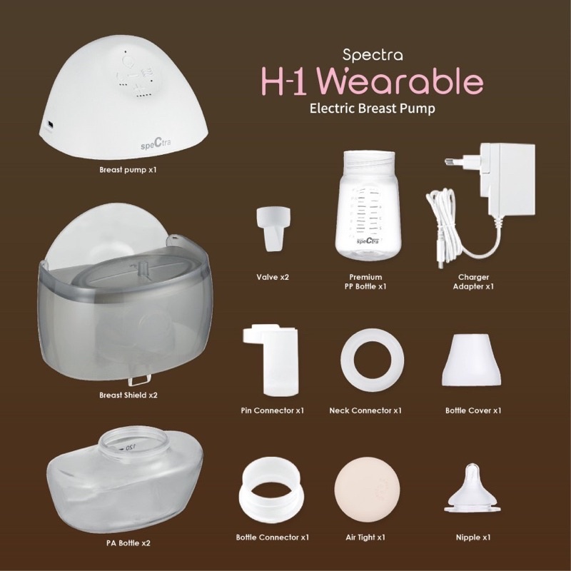 [EXTRA BONUS] Spectra H-1 Wearable Breastpump Elektrik Pompa Asi No Kabel Handsfree