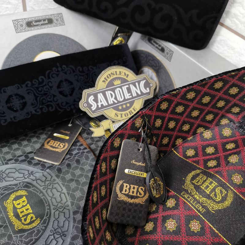 Peci Songkok BHS Excellent Bludru Hitam Laser