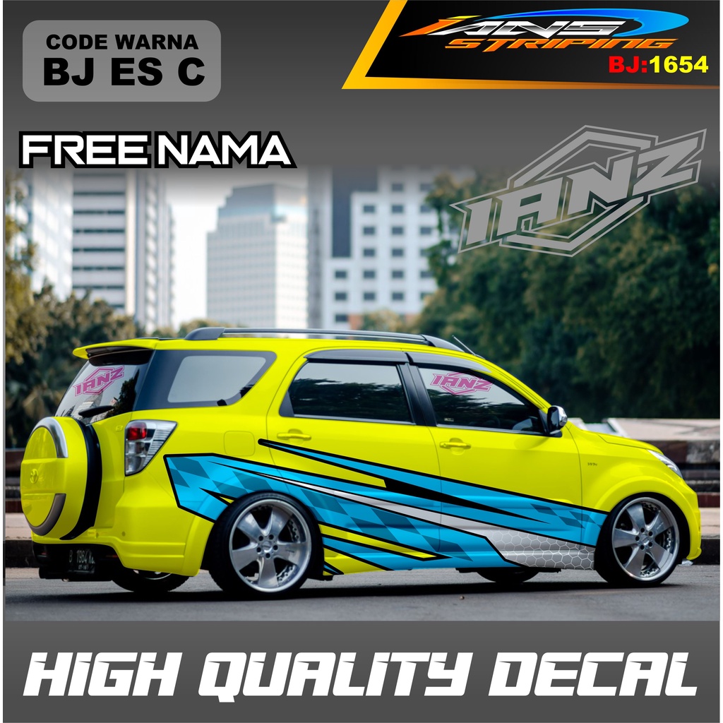 DECAL STIKER MOBIL TERIOS TERMURAH / VARIASI STICKER DECAL MOBIL AVANZA XENIA INNOVA / STIKER MOBIL