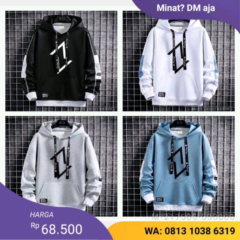 OUTERWEAR PRIA JAKET HOODIE AV VJAG-204Variasi：hitam, putih , abu, biru, marun
(Silakan menghubungi 