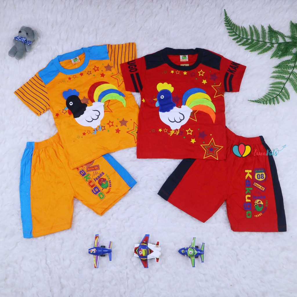 Setelan Baby Max Size 3-18 Bulan / Export Quality Kaos Karakter Celana Baju Bayi Celana Lengan Laki