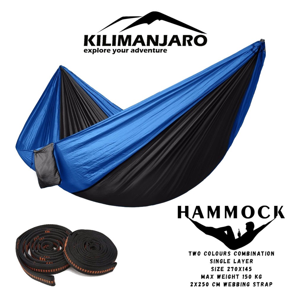 Hammock camping ayunan kombinasi 2 warna Kilimanjaro Hammock Outdoor