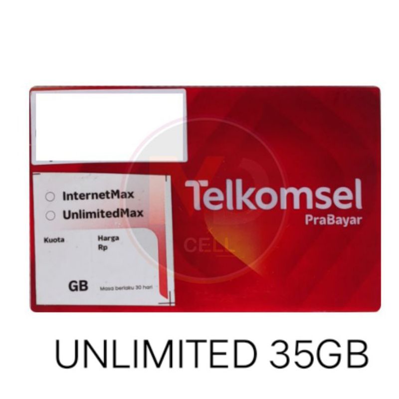 Perdana Telkomsel Unlimited Max 35GB 51GB 70GB