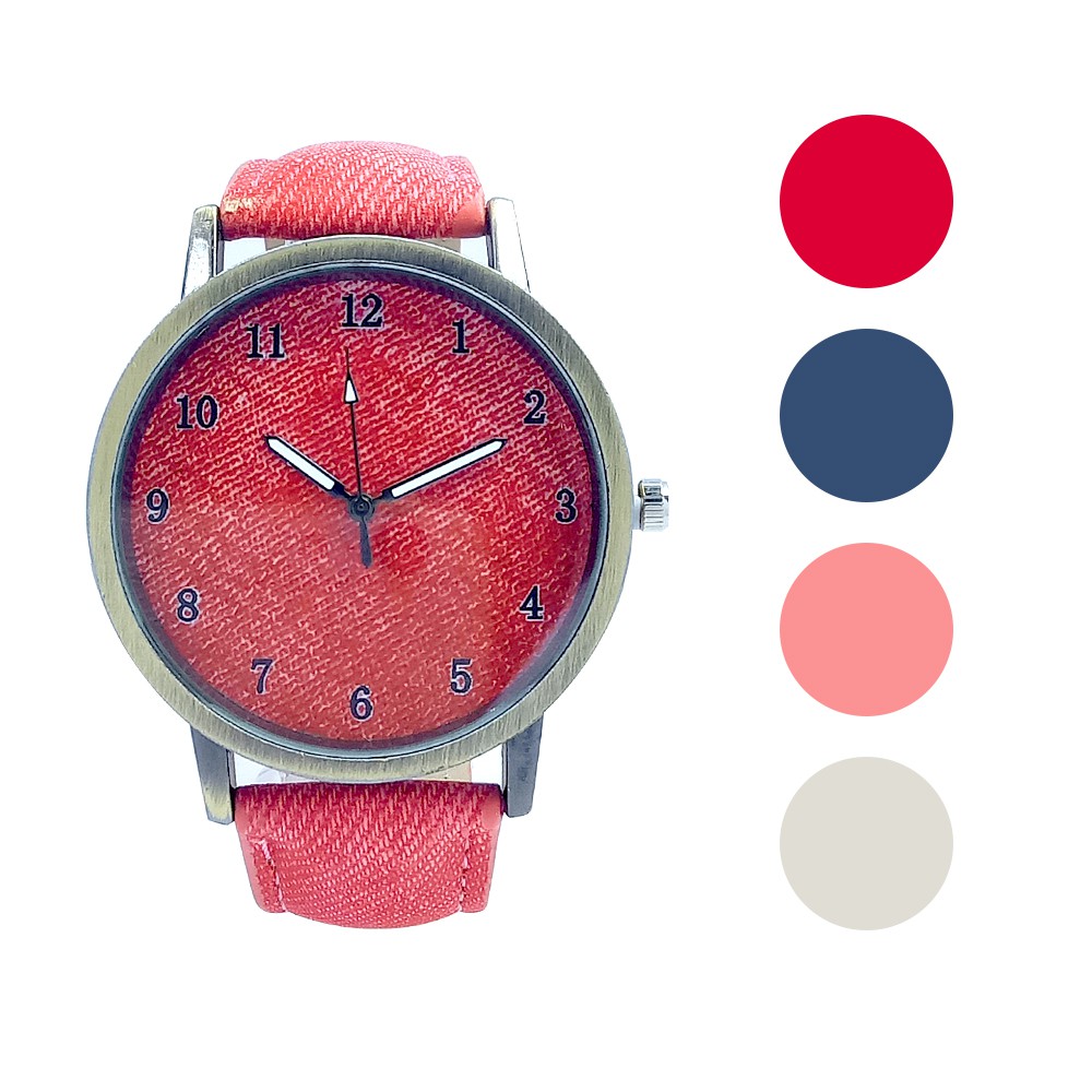 Jam tangan fashion wanita analog - leather strap - 4 pilihan warna