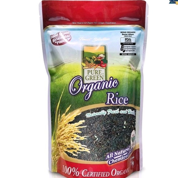 

Puregreen Organic Rice Beras Organik Beras Hitam (Black Rice) 1 kg