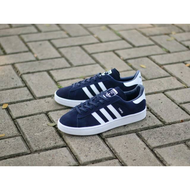 Sepatu Casual Adidas Campus Original "Navy White"