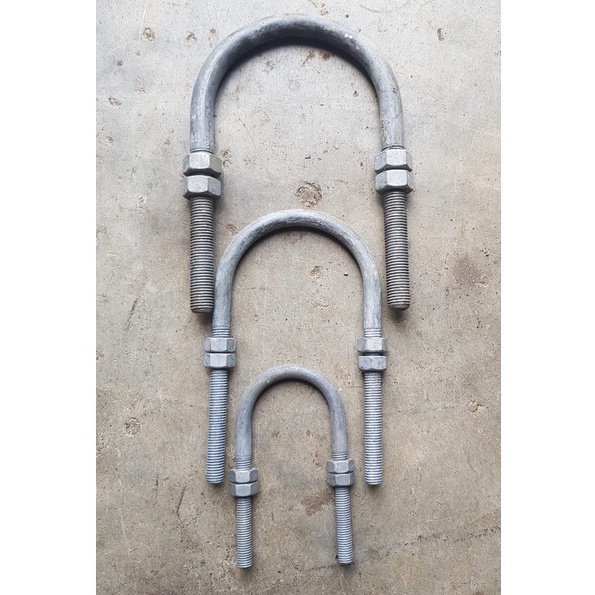 CUCI GUDANG U bolt  3" x 12mm / Klem pipa / hotdip Galvanized