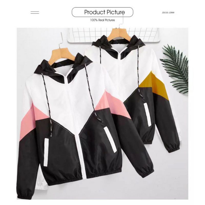 JAKET PARASUT WANITA OLAHRAGA JOGGING LARI WATERPROOF