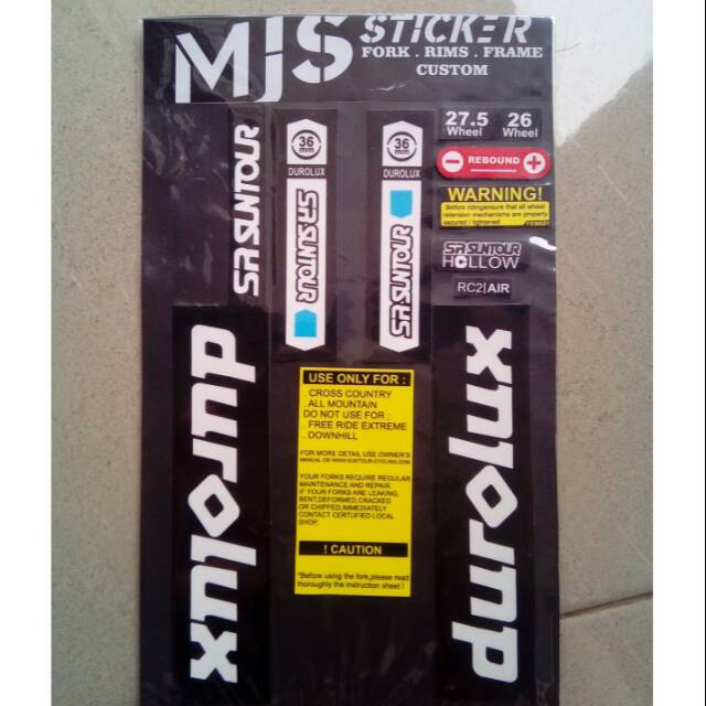 Sticker fork suntour durolux