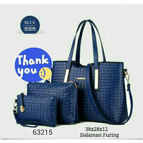 YL Ferlin Bag Blue-Cream