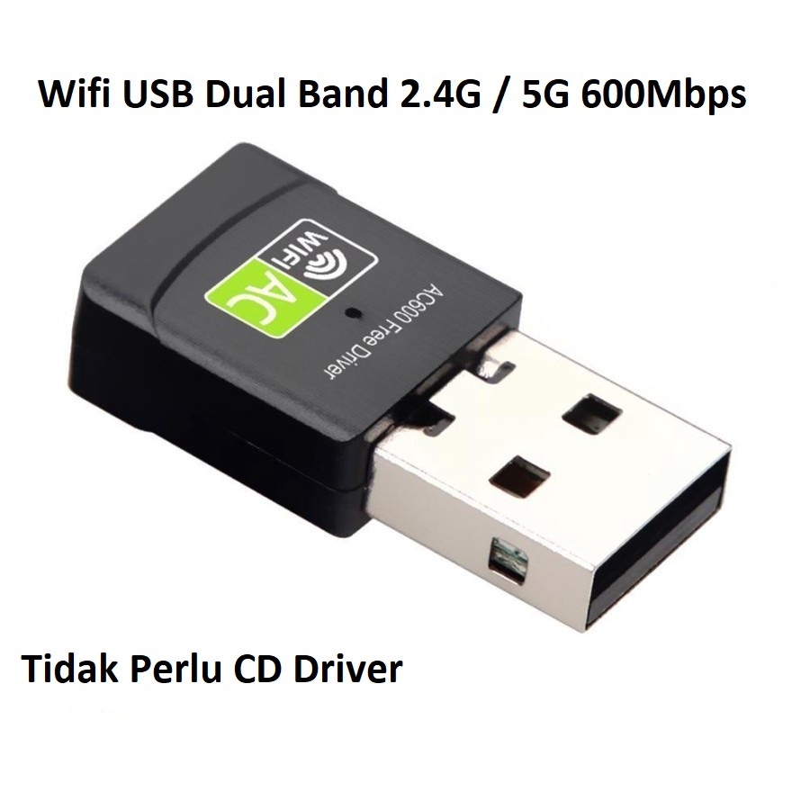 USB Wifi Dual Band Wireless 2.4Ghz 5Ghz 600Mbps Wifi Adapter