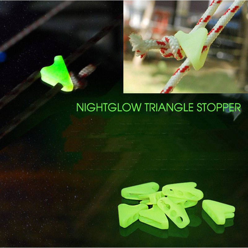 Stopper triangle tali tenda guyline gesper luminous glow in dark Ultralight