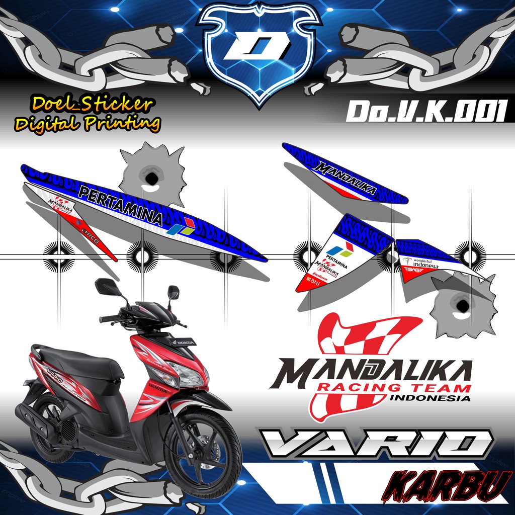 Striping Vario 110 Karbu Cw - Striping Variasi List Vario 110 Karbu Cw Racing Mandalika Doel 001