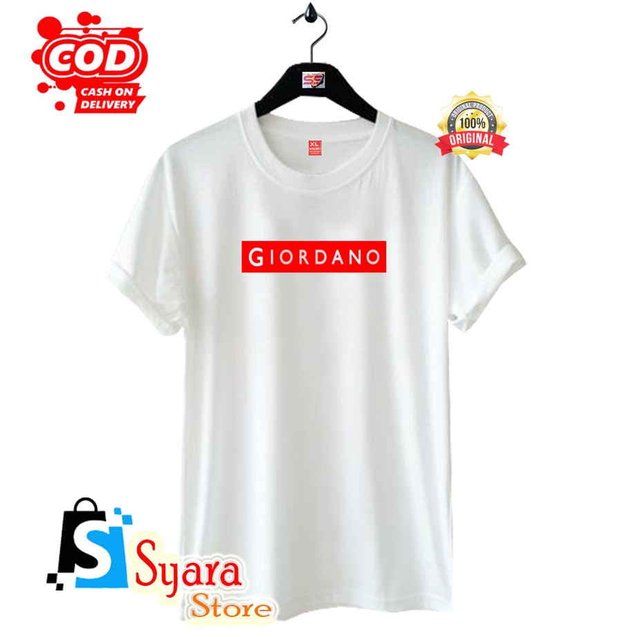 Kaos Distro // Kaos Giordano Blok Merah // Baju Kaos Pria Pakaian Pria & Wanita Kaos Distro Murah //