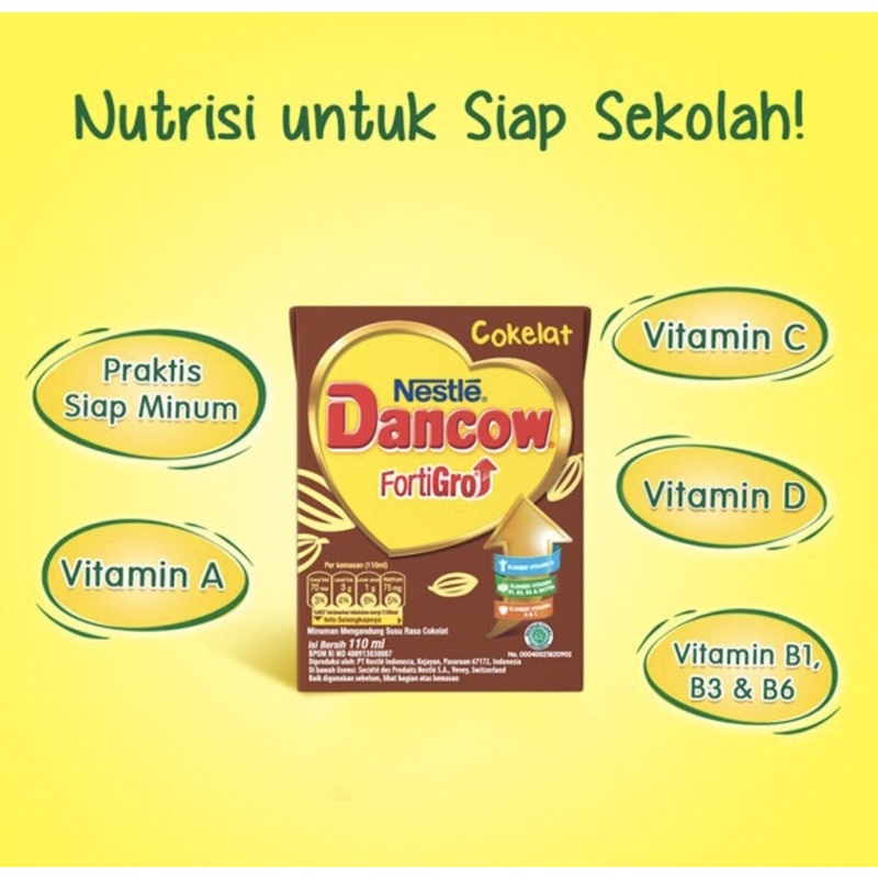 Dancow fortigro ready to drink 180 ml ( susu uht nutrisi lengkap )