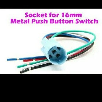 socket soket push button switch on off tombol saklar lampu led motor mobil