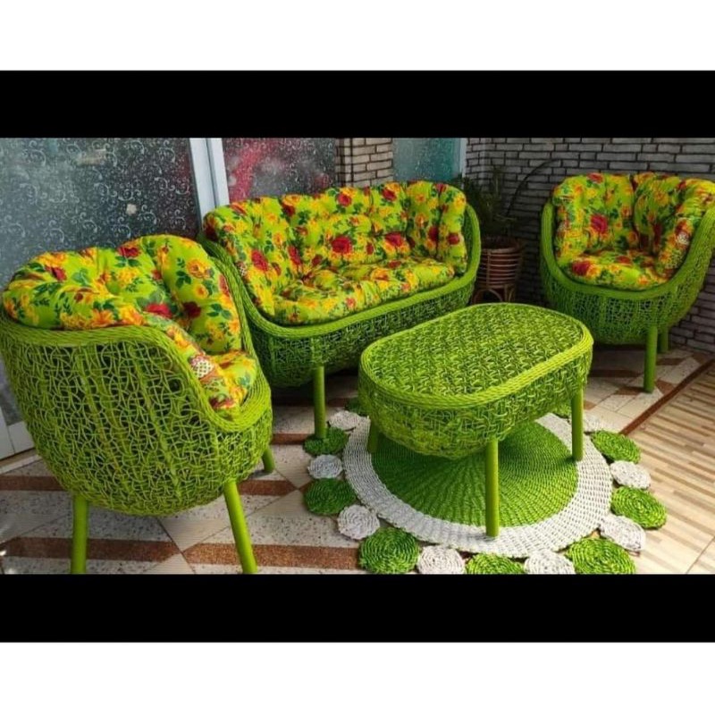 Sofa Rotan Brekele Cantik Kekinian