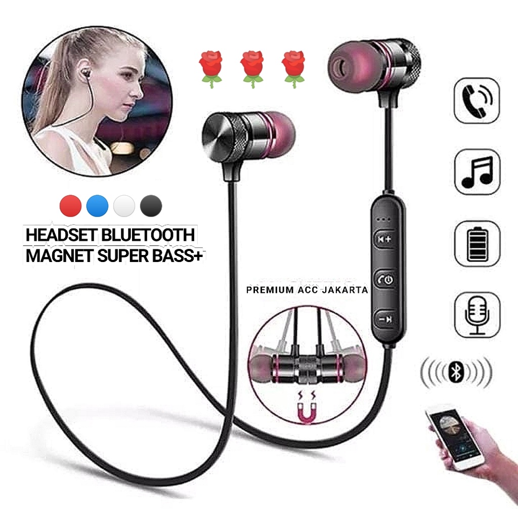 PREMIUM ACC Headphone Earphone Magnetic / Headset Bluetooth Mini Headset Bluetooth Sport / Handsfree Bluetooth Magnet Super Bass